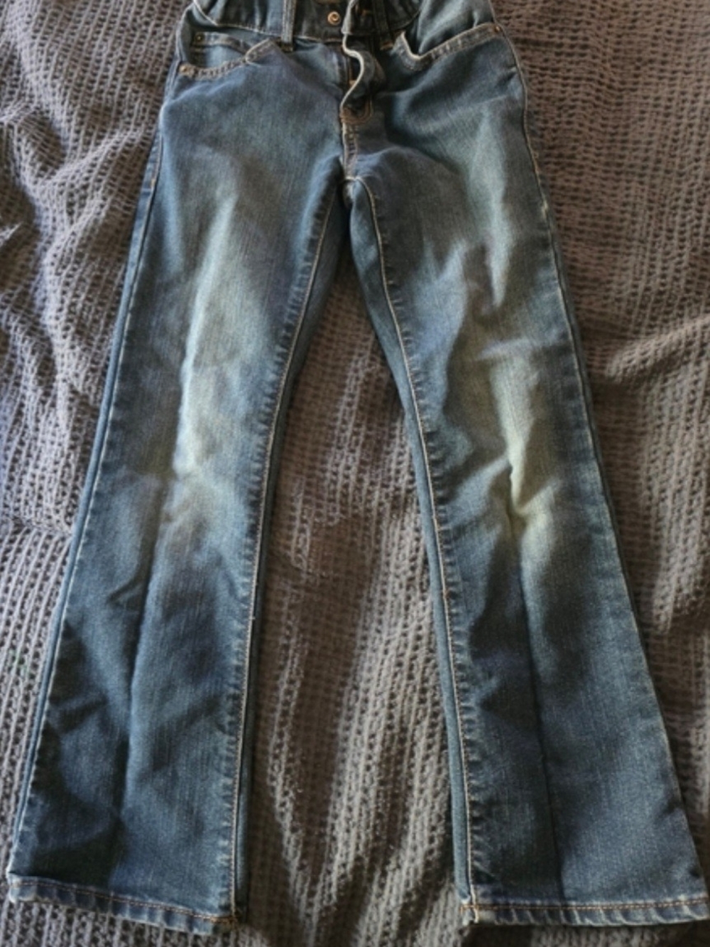 Place Girls Blue Washed Flare Jeans